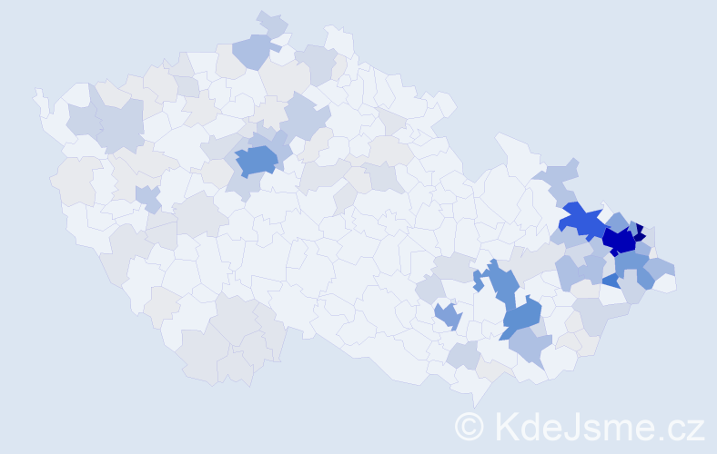 Příjmení: 'Adamčík', počet výskytů 582 v celé ČR