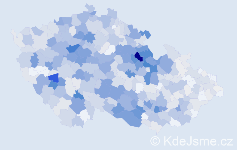 Příjmení: 'Chaloupková', počet výskytů 2824 v celé ČR