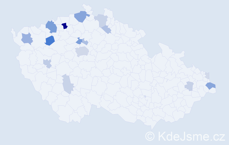 Příjmení: 'Deme', počet výskytů 45 v celé ČR