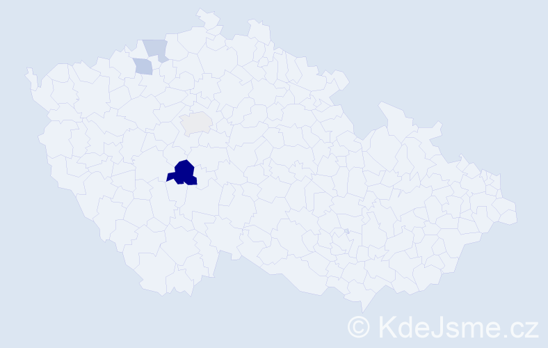 Příjmení: 'Dejmalík', počet výskytů 6 v celé ČR