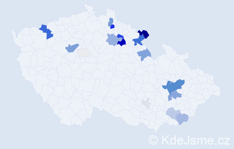 Příjmení: 'Teimerová', počet výskytů 32 v celé ČR
