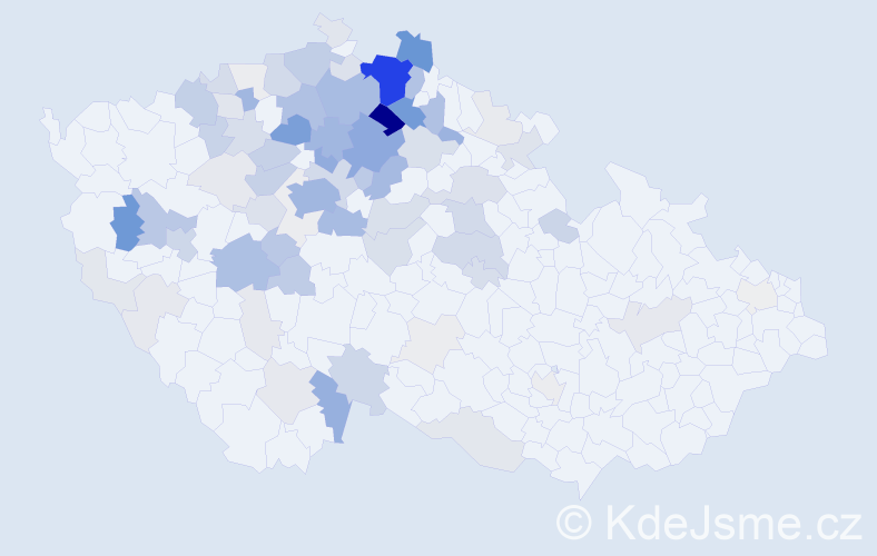 Příjmení: 'Šámalová', počet výskytů 385 v celé ČR