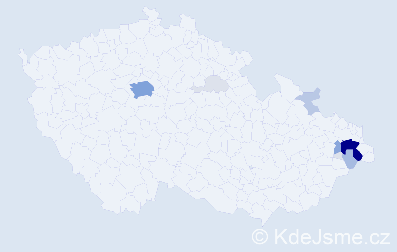 Příjmení: 'Tabachová', počet výskytů 49 v celé ČR