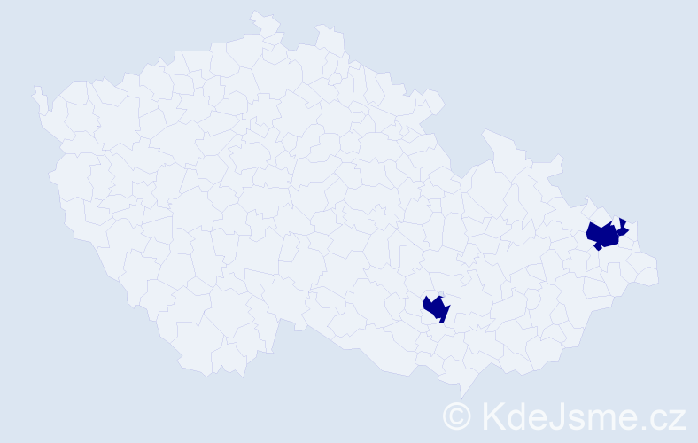 Příjmení: 'Mikulaško', počet výskytů 3 v celé ČR