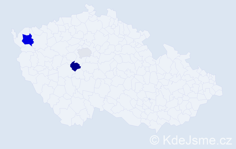 Příjmení: 'Metka', počet výskytů 5 v celé ČR