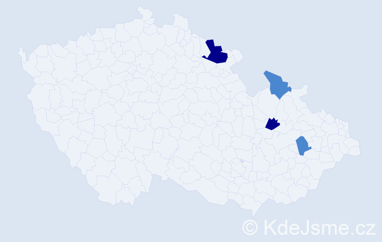 Příjmení: 'Ewingerová', počet výskytů 8 v celé ČR
