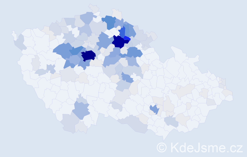 Příjmení: 'Fejfar', počet výskytů 733 v celé ČR