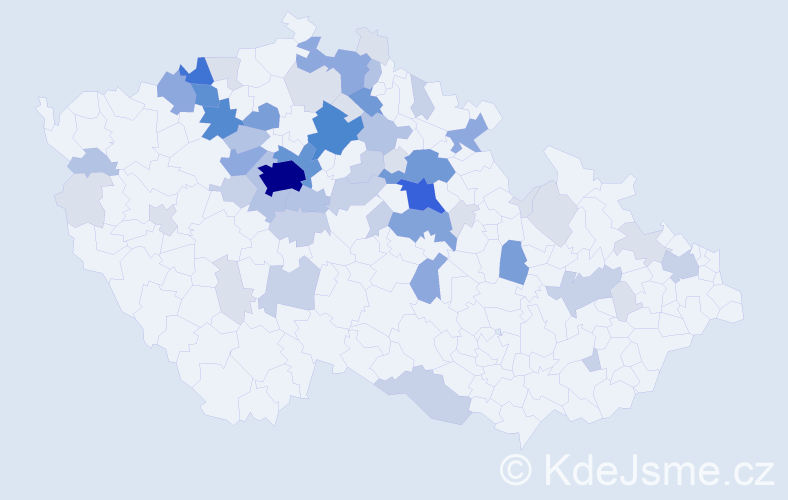 Příjmení: 'Bubák', počet výskytů 214 v celé ČR