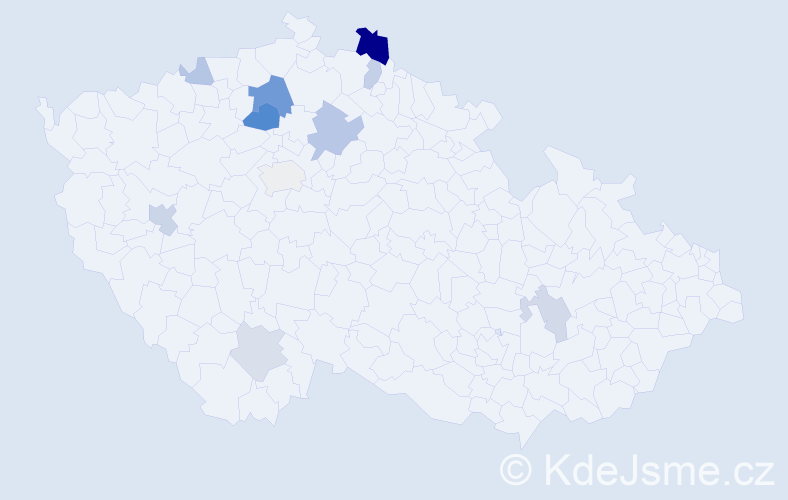 Příjmení: 'Heitzer', počet výskytů 21 v celé ČR