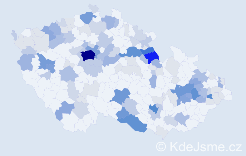 Příjmení: 'Pop', počet výskytů 410 v celé ČR