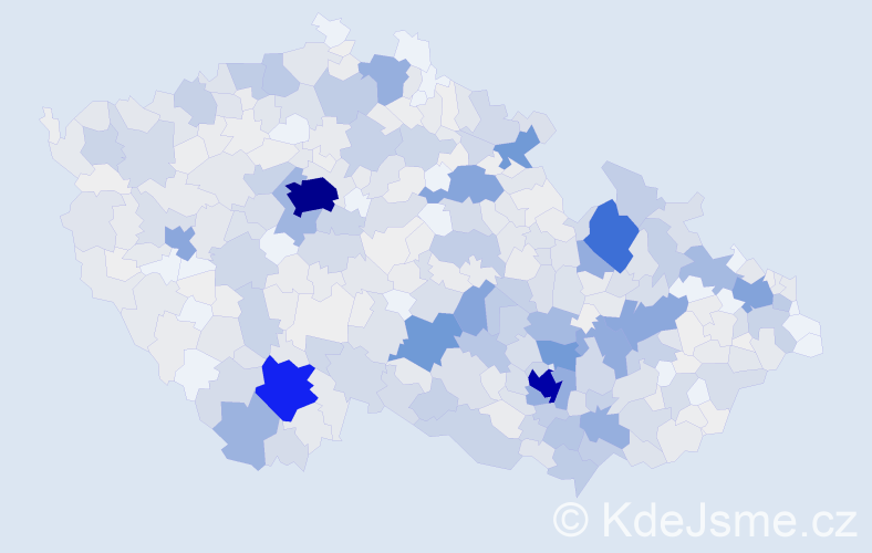 Příjmení: 'Klimešová', počet výskytů 3308 v celé ČR