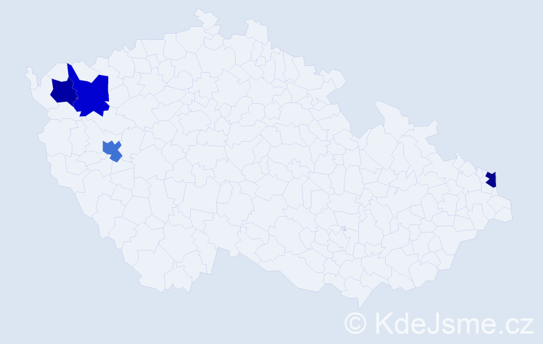 Příjmení: 'Krajičková', počet výskytů 4 v celé ČR