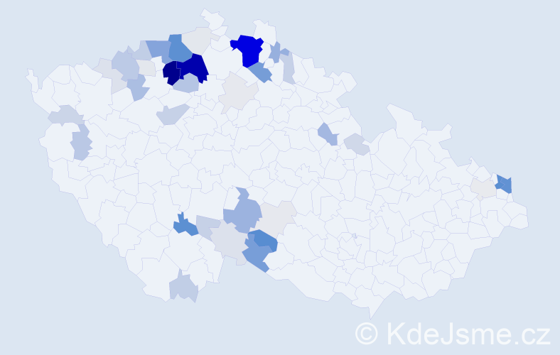 Příjmení: 'Gujda', počet výskytů 193 v celé ČR