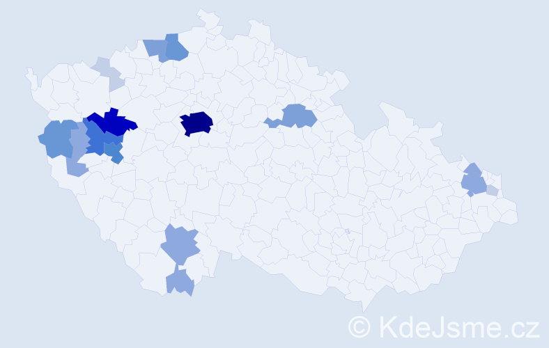 Příjmení: 'Bebrová', počet výskytů 60 v celé ČR