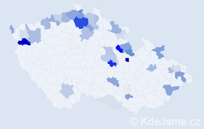 Příjmení: 'Juhas', počet výskytů 109 v celé ČR