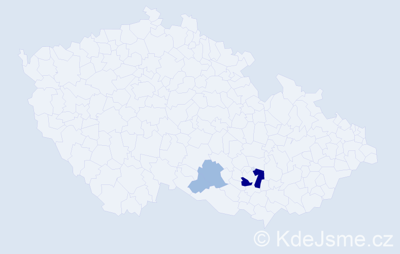 Příjmení: 'Zahustilová', počet výskytů 6 v celé ČR