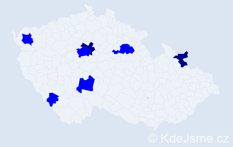 Příjmení: 'Rinke', počet výskytů 9 v celé ČR