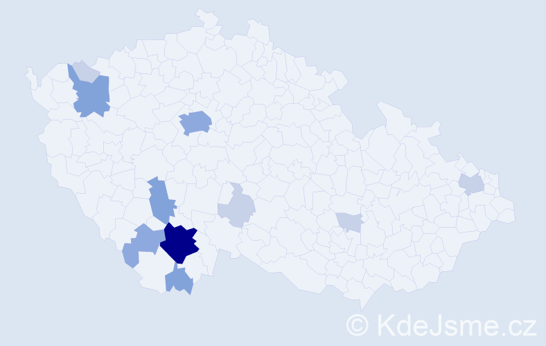 Příjmení: 'Plávková', počet výskytů 29 v celé ČR