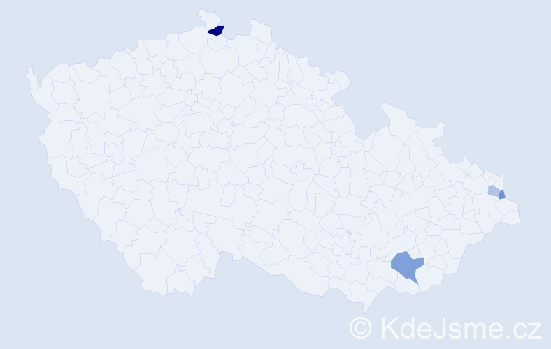 Příjmení: 'Schönwaldová', počet výskytů 6 v celé ČR