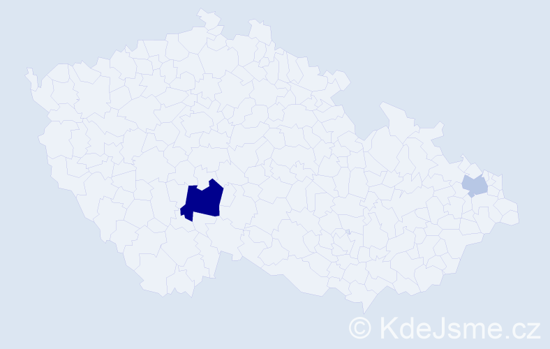 Příjmení: 'Bieĺak', počet výskytů 4 v celé ČR