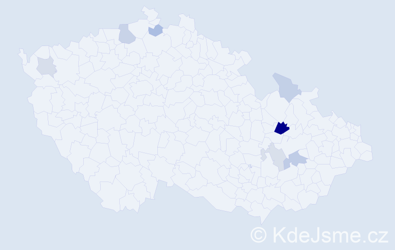 Příjmení: 'Pohajdová', počet výskytů 14 v celé ČR