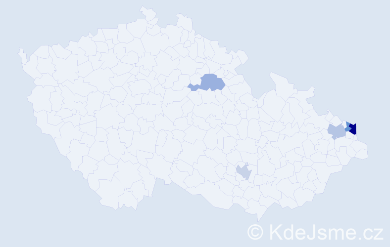 Příjmení: 'Mirová', počet výskytů 24 v celé ČR
