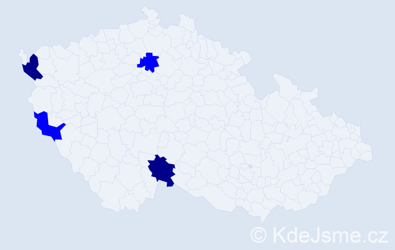 Příjmení: 'Linsmaier', počet výskytů 6 v celé ČR