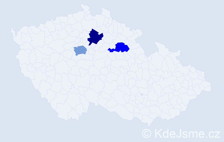 Příjmení: 'Pulcmanová', počet výskytů 9 v celé ČR