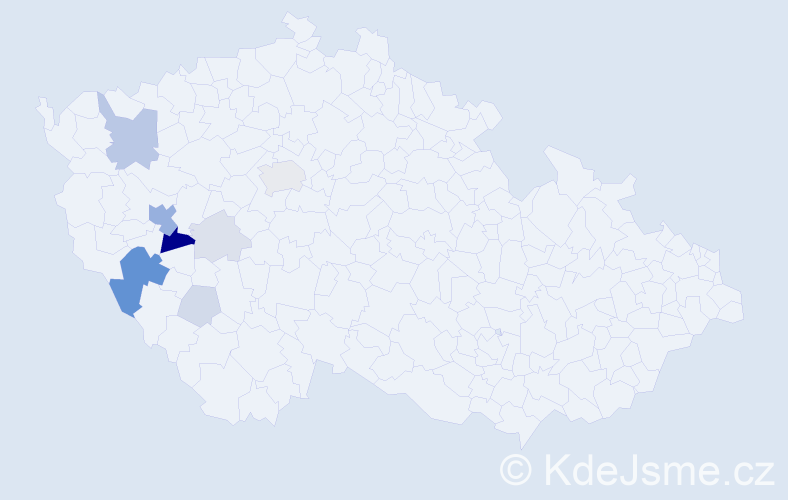 Příjmení: 'Trmota', počet výskytů 28 v celé ČR