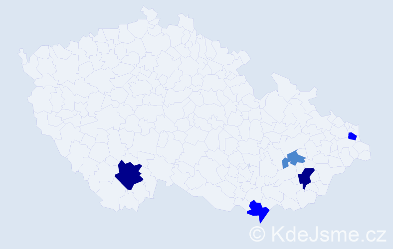 Příjmení: 'Dobša', počet výskytů 11 v celé ČR