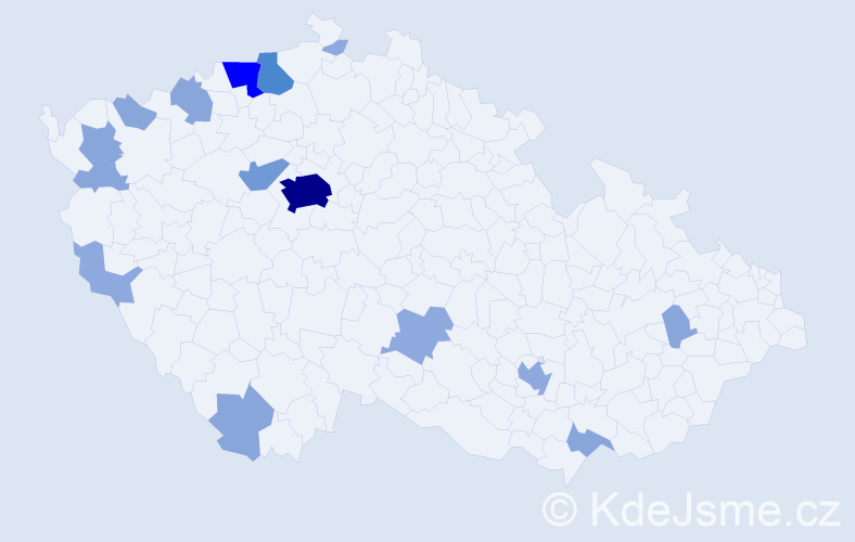 Příjmení: 'Mühlbauer', počet výskytů 41 v celé ČR