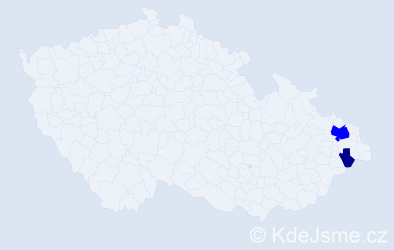 Příjmení: 'Burmerová', počet výskytů 3 v celé ČR