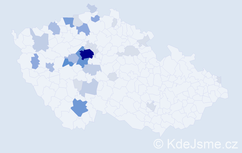 Příjmení: 'Eiselt', počet výskytů 90 v celé ČR
