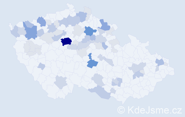 Příjmení: 'Dejlová', počet výskytů 172 v celé ČR