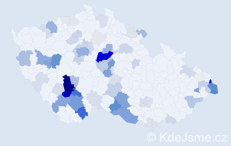 Příjmení: 'Husová', počet výskytů 246 v celé ČR