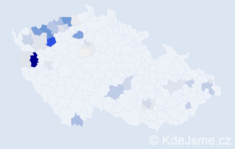 Příjmení: 'Mati', počet výskytů 124 v celé ČR