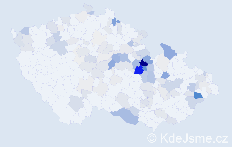 Příjmení: 'Vavřín', počet výskytů 356 v celé ČR