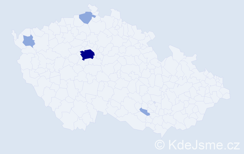 Příjmení: 'Sekeresh', počet výskytů 8 v celé ČR