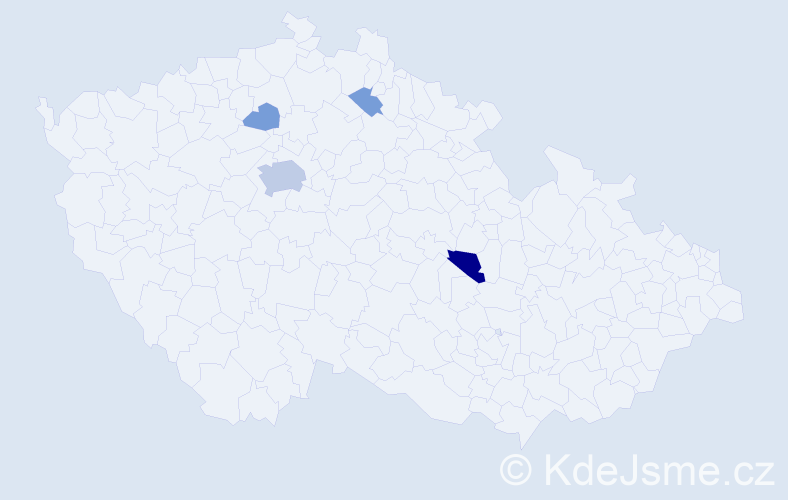 Příjmení: 'Kryzhanivska', počet výskytů 11 v celé ČR