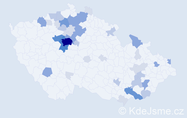 Příjmení: 'Poštolka', počet výskytů 123 v celé ČR