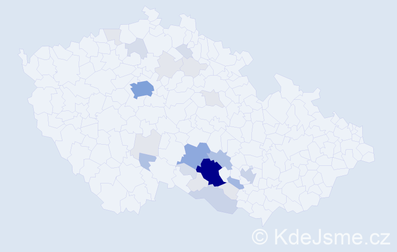Příjmení: 'Bartejs', počet výskytů 90 v celé ČR