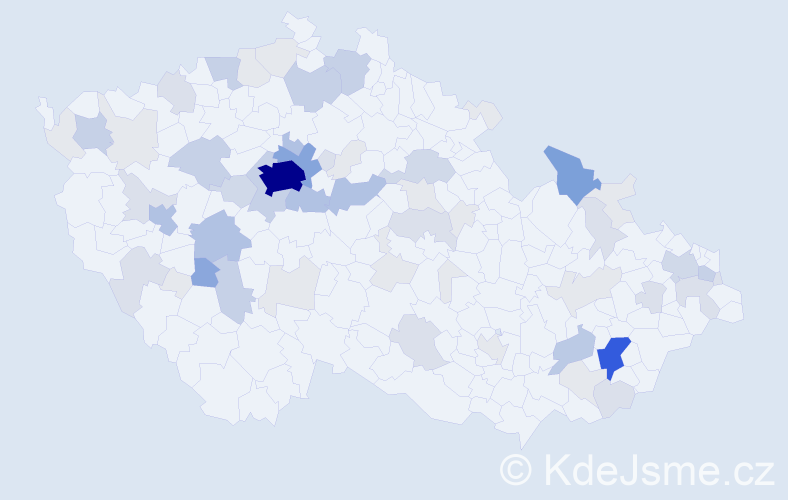 Příjmení: 'Dlabačová', počet výskytů 223 v celé ČR