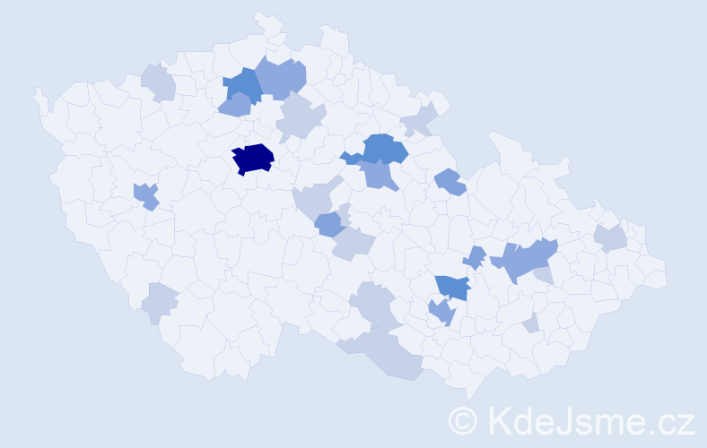Příjmení: 'Ganbaatar', počet výskytů 59 v celé ČR