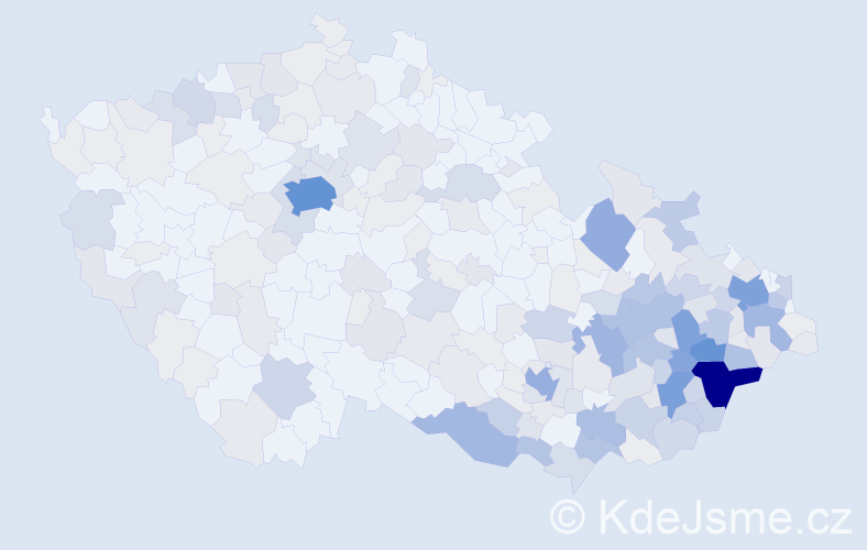 Příjmení: 'Novosadová', počet výskytů 890 v celé ČR