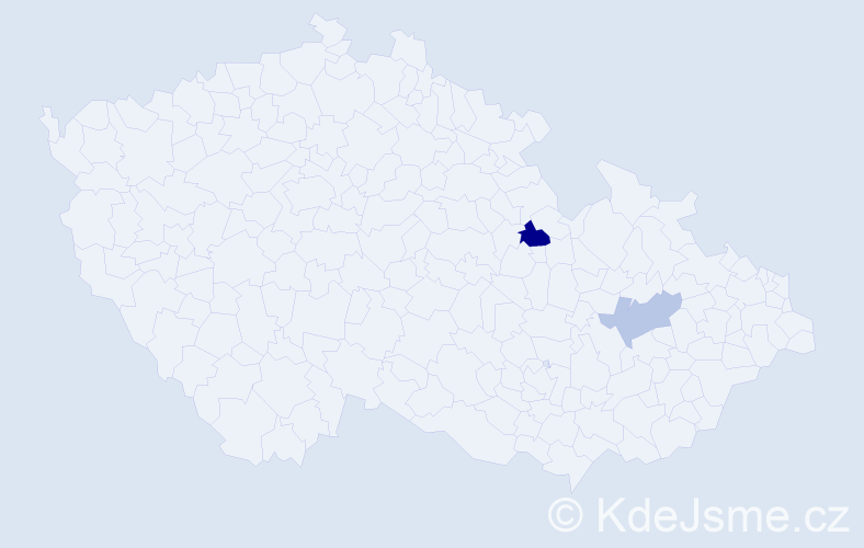 Příjmení: 'Skubiová', počet výskytů 3 v celé ČR