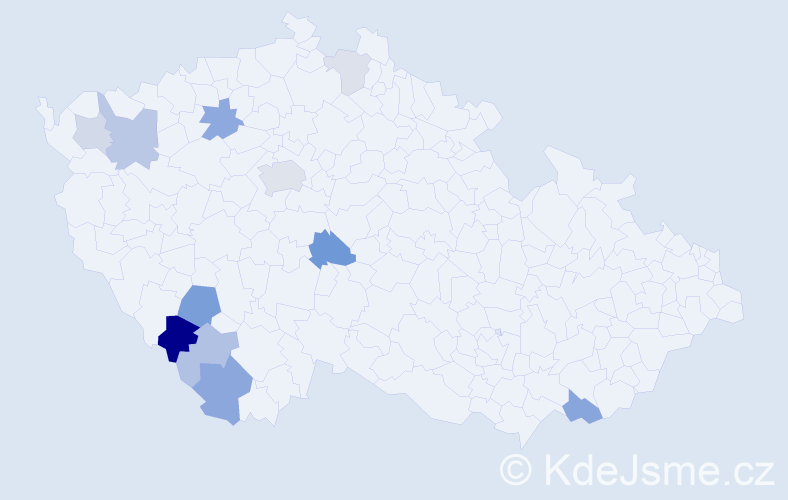 Příjmení: 'Suchlová', počet výskytů 26 v celé ČR