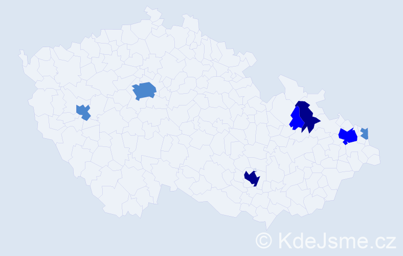 Příjmení: 'Timco', počet výskytů 13 v celé ČR