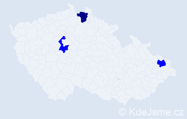 Příjmení: 'Valentko', počet výskytů 7 v celé ČR