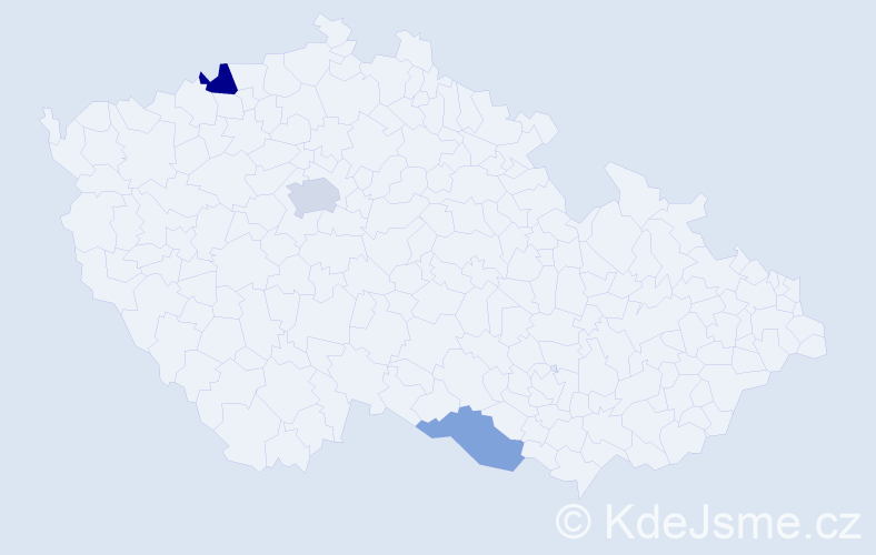 Příjmení: 'Stepanović', počet výskytů 5 v celé ČR