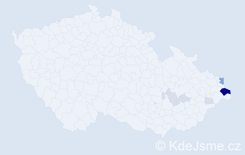 Příjmení: 'Haratková', počet výskytů 29 v celé ČR